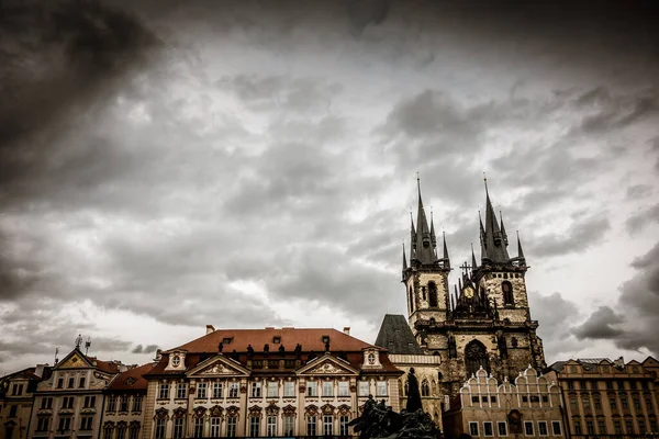 Prag Çek Cumhuriyeti Eylül 2019 Güz Prag Güzel Sokakları Mimarisi — Stok fotoğraf