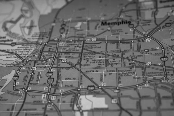 Memphis Usa Cestovní Mapa Pozadí — Stock fotografie