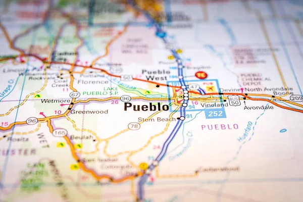 Pueblo Usa Carte Arrière Plan Voyage — Photo