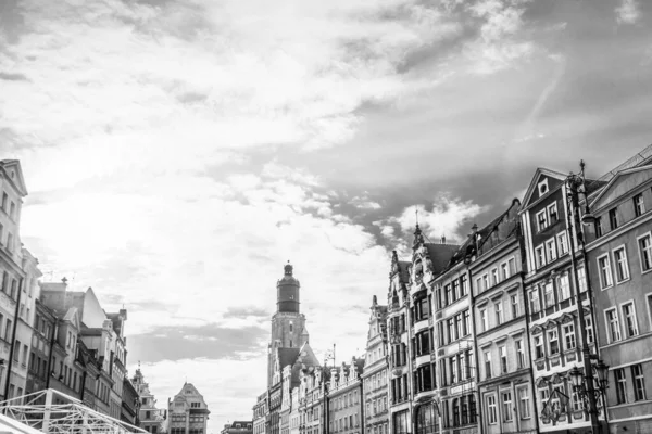 Wroclaw Centrale Markt Plein Met Oude Kleurrijke Huizen — Stockfoto