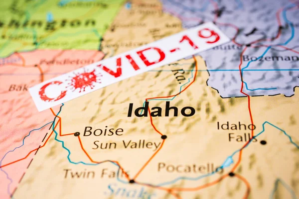 Idaho Staten Covid Karantän Bakgrund — Stockfoto