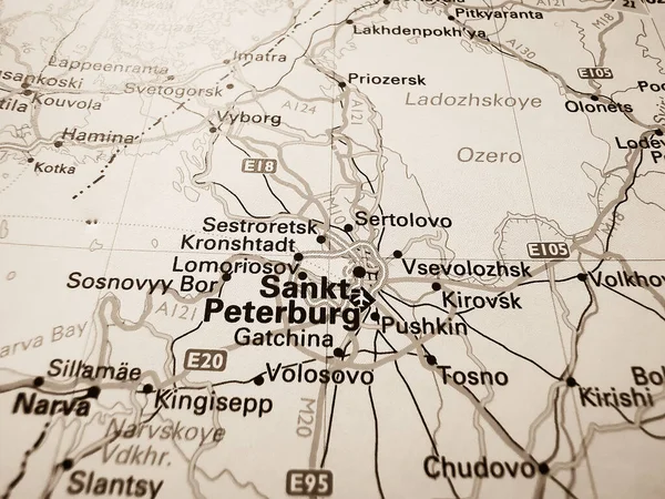 Sankt Peterburg Una Hoja Ruta Europa — Foto de Stock