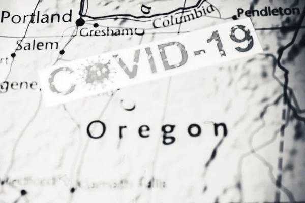 Oregon Stav Covid Karanténní Pozadí — Stock fotografie