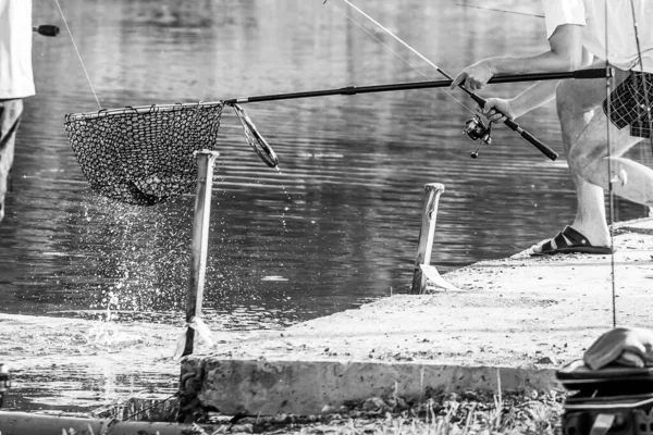 Torneio Pesca Recreação Natureza Fundo — Fotografia de Stock