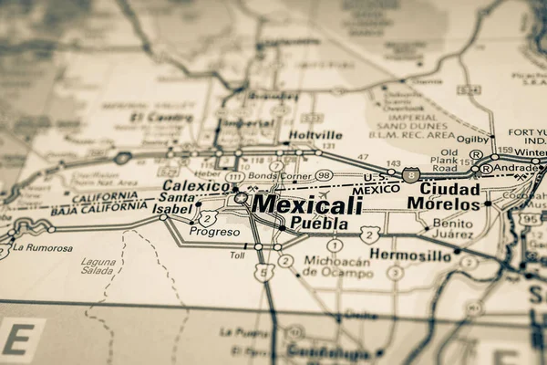 Mexicali Sur Fond Carte — Photo