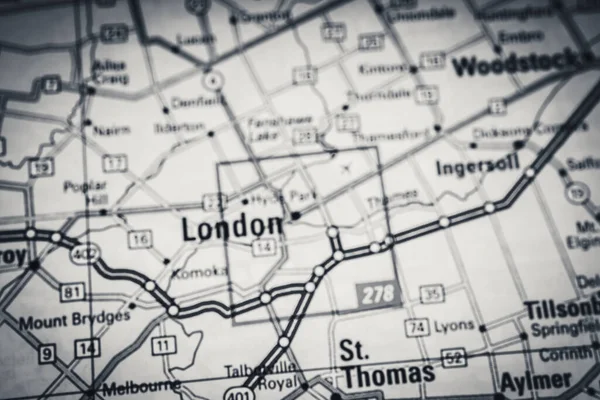 Londres Mapa Viajes Fondo — Foto de Stock