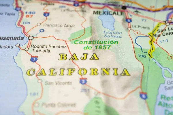 Baja California Mexico Map Background — Stock Photo, Image