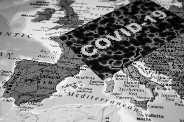 Europe Map Coronavirus Covid Quarantine — Stock Photo, Image