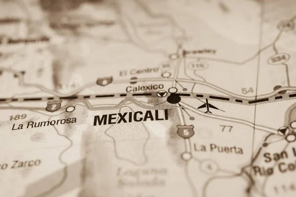 Mexicali Usa Map Background — Stock Photo, Image