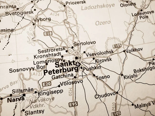 Sankt Peterburg Una Hoja Ruta Europa — Foto de Stock