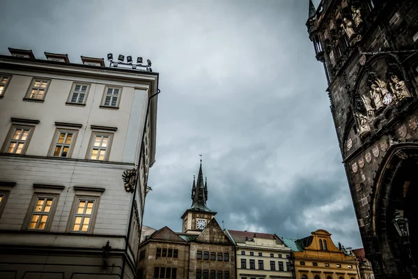 Prag Çek Cumhuriyeti Eylül Prag Güzel Sokakları Mimarisi — Stok fotoğraf