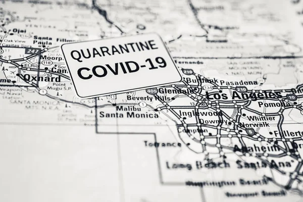 Los Angeles Coronavirus Covid Karantén Háttere — Stock Fotó