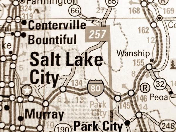 Salt Lake City Usa Carte Arrière Plan — Photo