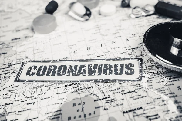Koronawirus Zagrożenie Epidemią Chin — Zdjęcie stockowe