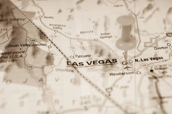 Las Vegas Fundo Mapa Dos Eua — Fotografia de Stock