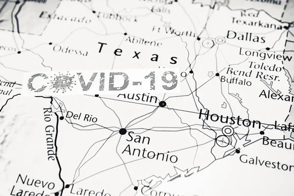 Texas State Covid Karantän Bakgrund — Stockfoto