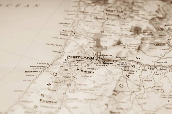 Portland Mapa —  Fotos de Stock