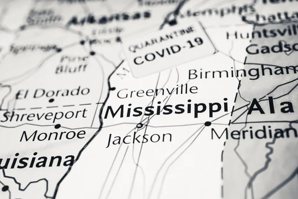 Mississippi Stav Covid Karanténní Pozadí — Stock fotografie