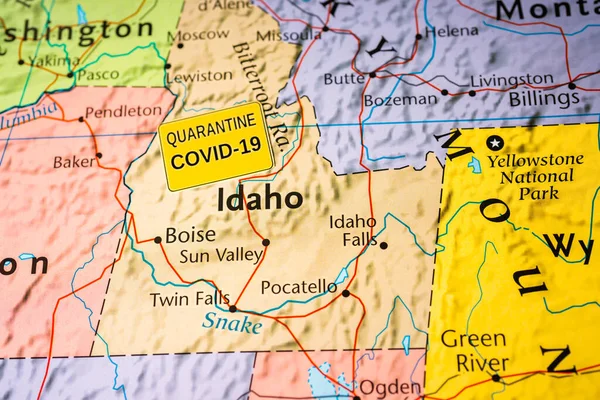 État Idaho Covid Contexte Quarantaine — Photo