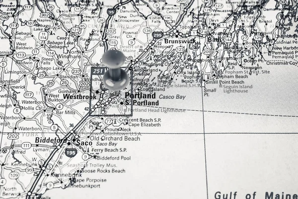 Portland Cestovní Mapě Usa — Stock fotografie