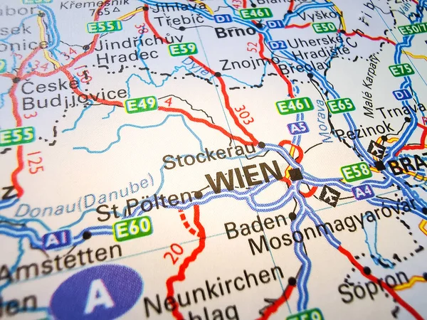 Wien Road Map Europe — Φωτογραφία Αρχείου