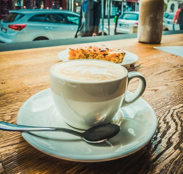 Prag Güzel Bir Kahvaltı Kahve Kek — Stok fotoğraf