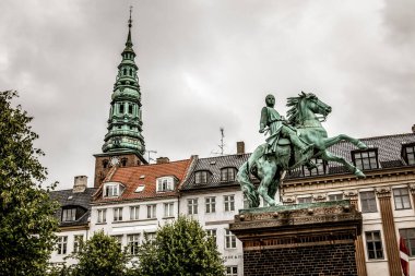 Kopenhag, Danimarka - 23 Temmuz 2019. Kopenhag Şehri, Danimarka, İskandinavya. Güzel bir yaz günü