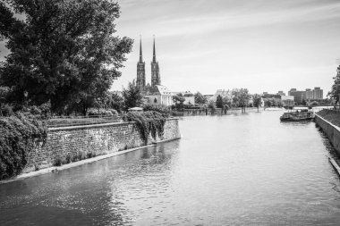 Eski Polonya şehrinin mimarisi. Pençe