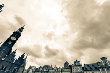 Antik Avrupa şehrinin sokakları ve meydanları