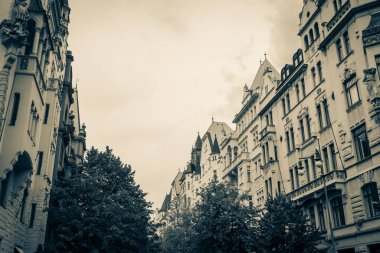 Güz Prag 'ın güzel sokakları ve mimarisi