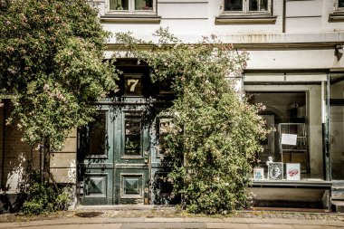 Kopenhag, Danimarka - 18 Temmuz 2019. Güzel Kopenhag mimarisi, Kopenhag 'da seyahat