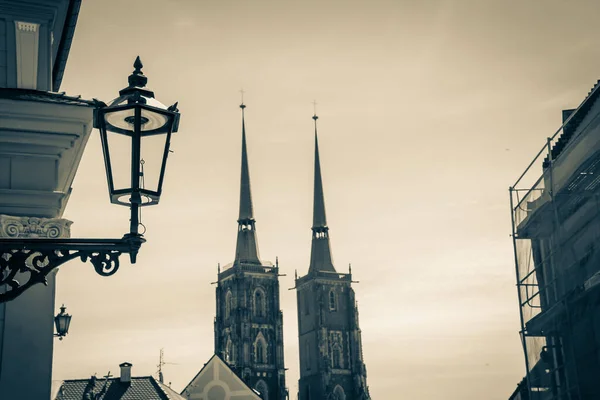 Prachtige Kerken Van Wroclaw Bezienswaardigheden Reizen Europa — Stockfoto