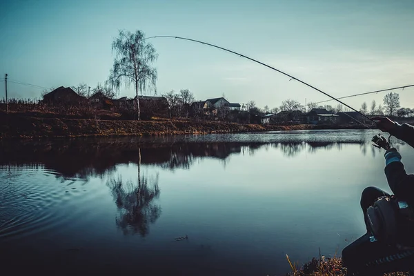 Pesca Pesca Lago — Fotografia de Stock