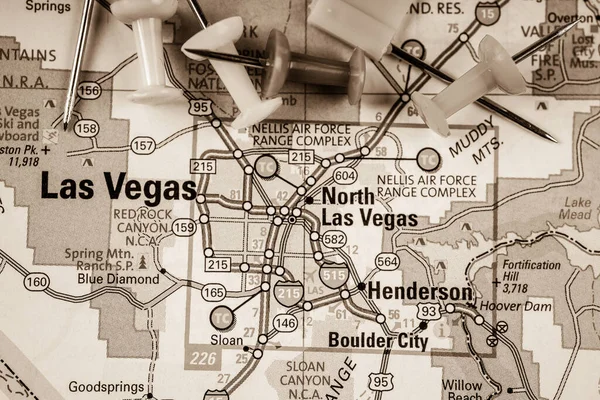 Las Vegas Mappa Usa Sfondo Viaggio — Foto Stock