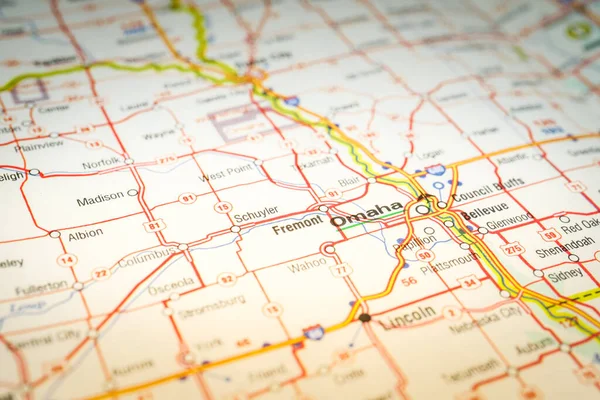 Omaha Map — Stock Photo, Image