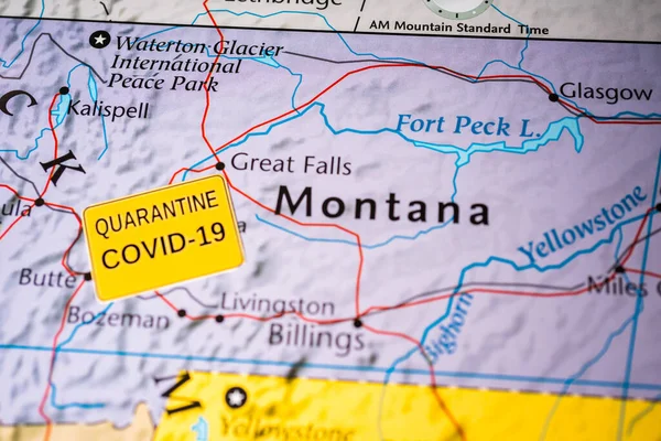 モンタナ州Covid 19検疫の背景 — ストック写真