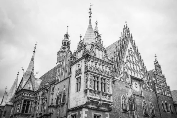 Prachtige Marktplein Wroclaw Mooie Oude Huizen — Stockfoto