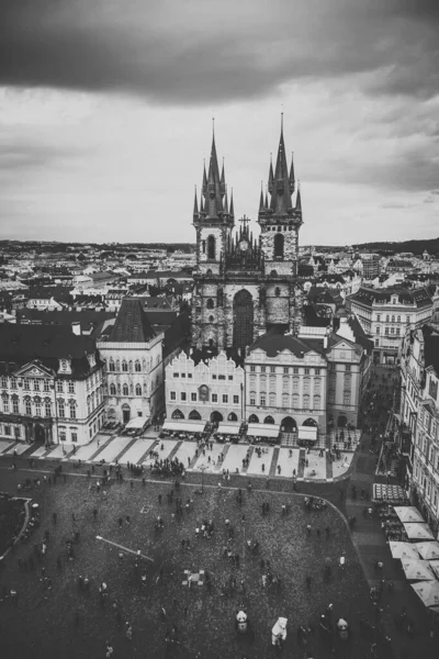 Praga Czechy Września Piękne Uliczki Architektura Jesiennej Pragi — Zdjęcie stockowe