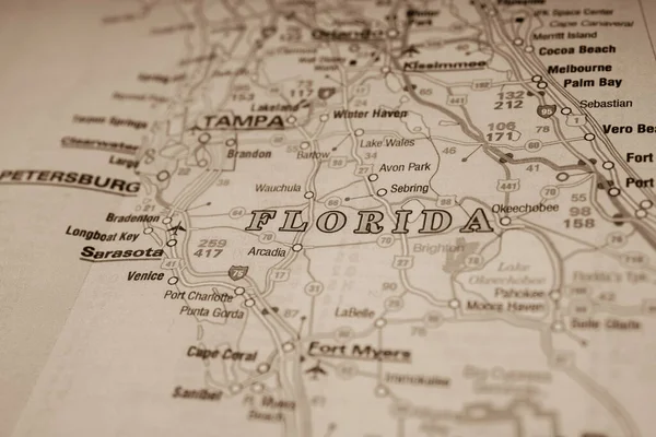 Florida Estado Mapa Fondo —  Fotos de Stock