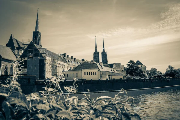 Lindas Igrejas Wroclaw Atrações Viajar Para Europa — Fotografia de Stock