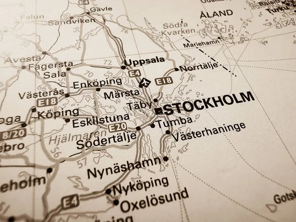 Stockholm Färdplan För Europa — Stockfoto