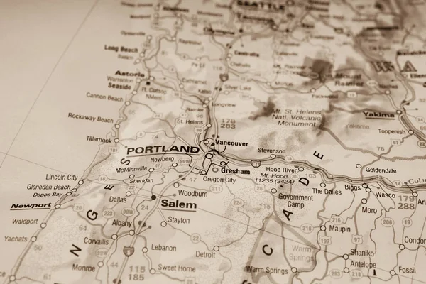 Portland Mapa — Fotografia de Stock