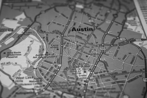 Austin Mapa Fondo —  Fotos de Stock