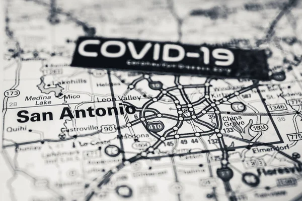 San Antonio Coronavirus Covid Karantän Bakgrund — Stockfoto