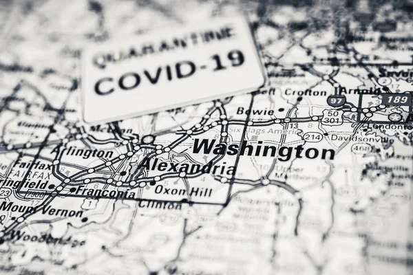 Washington Coronavirus Covid Quarantine Background — 스톡 사진