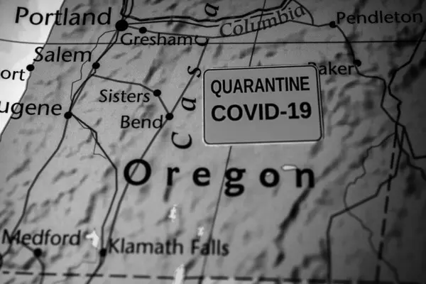 Oregon Eyaleti Covid Karantina Geçmişi — Stok fotoğraf