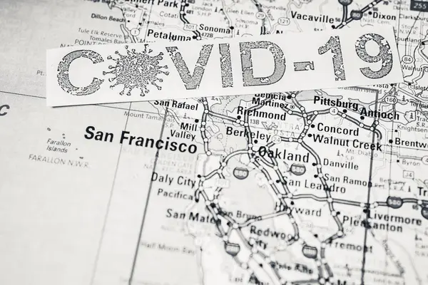 San Francisco Coronavirus Covid Karantän Bakgrund — Stockfoto