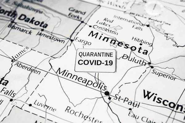 Minnesota State Covid Fondo Cuarentena — Foto de Stock