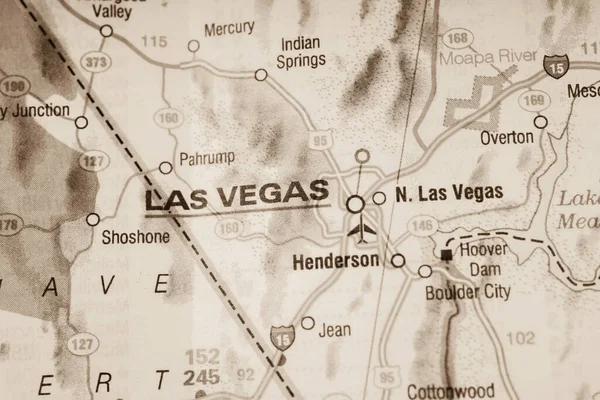 Las Vegas Fundo Mapa Dos Eua — Fotografia de Stock