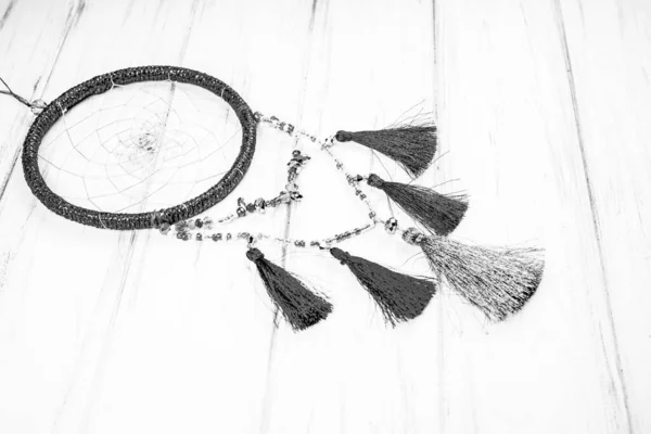 Dream Catcher Wooden Background — Stock Photo, Image